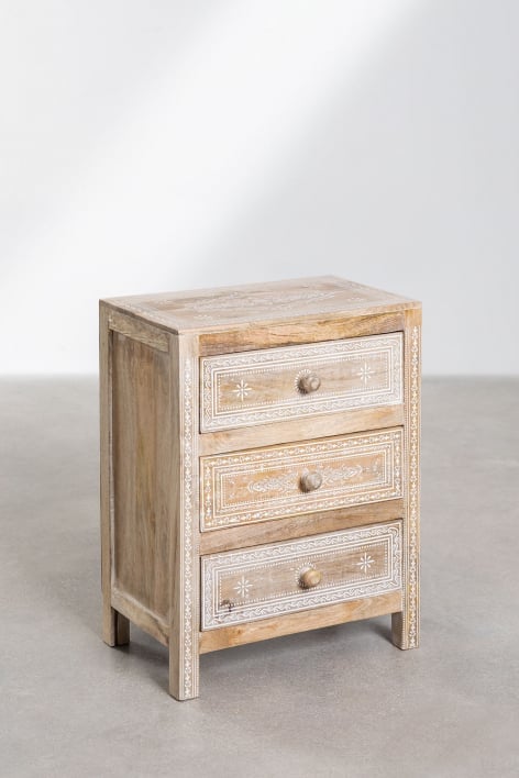 Pack of 2 Bakam mango wood bedside tables