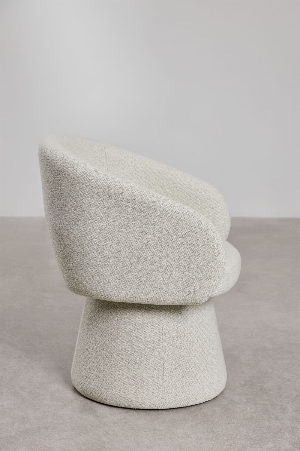 Flavian upholstered swivel dining chair with armrests, gallery image 4