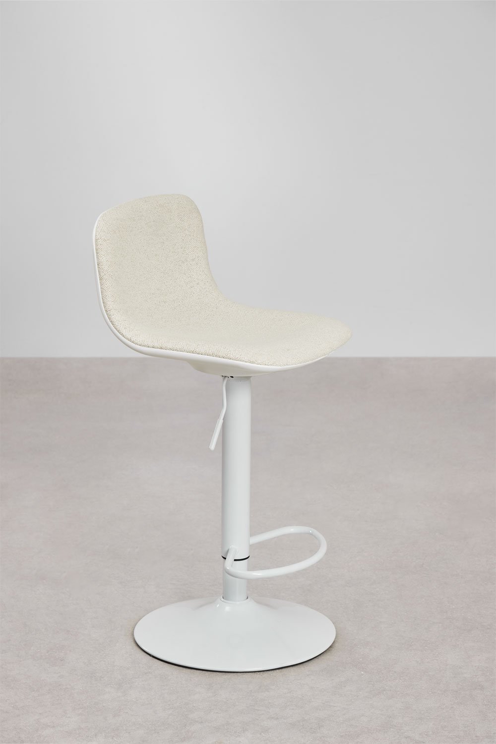 Odeon adjustable high stool in bouclé, gallery image 5