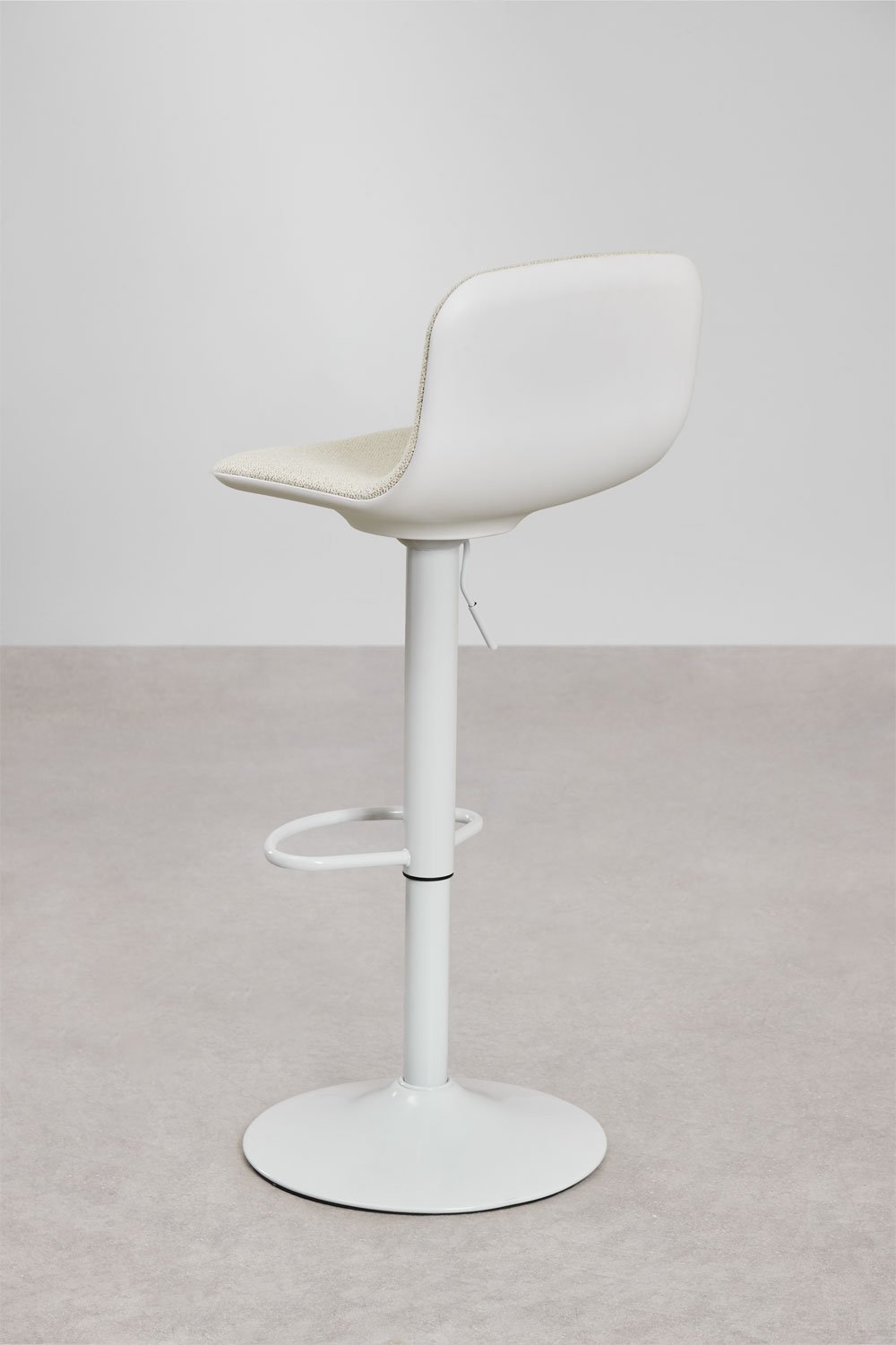 Pack of 4 Odeon adjustable high stools in bouclé, gallery image 4