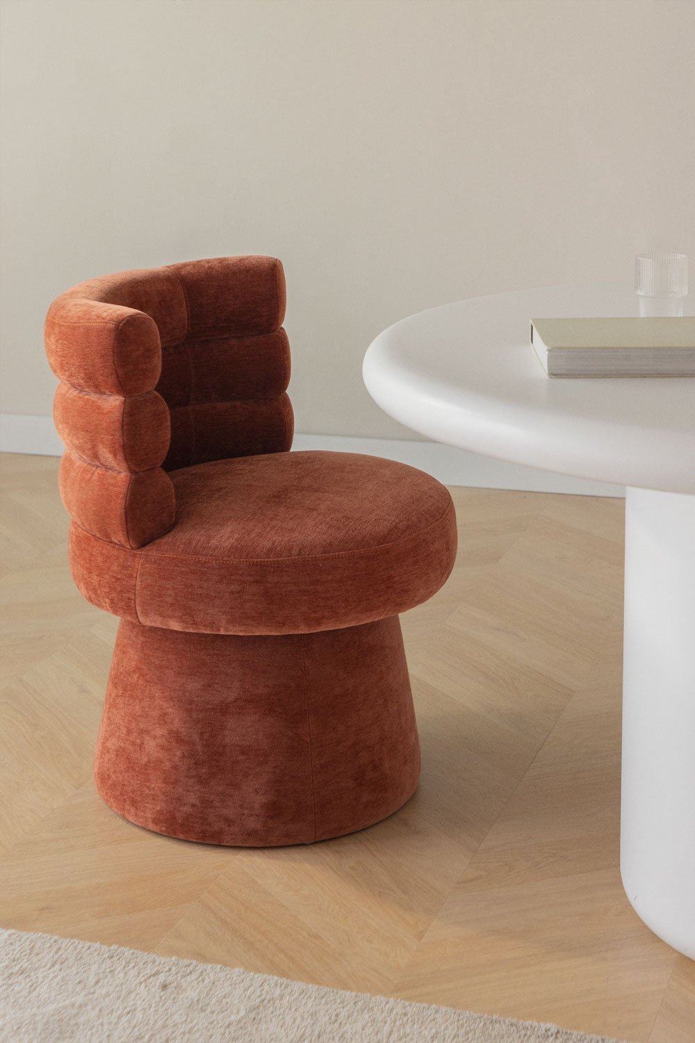 Protea Upholstered Swivel Dining Chair, gallery image 1