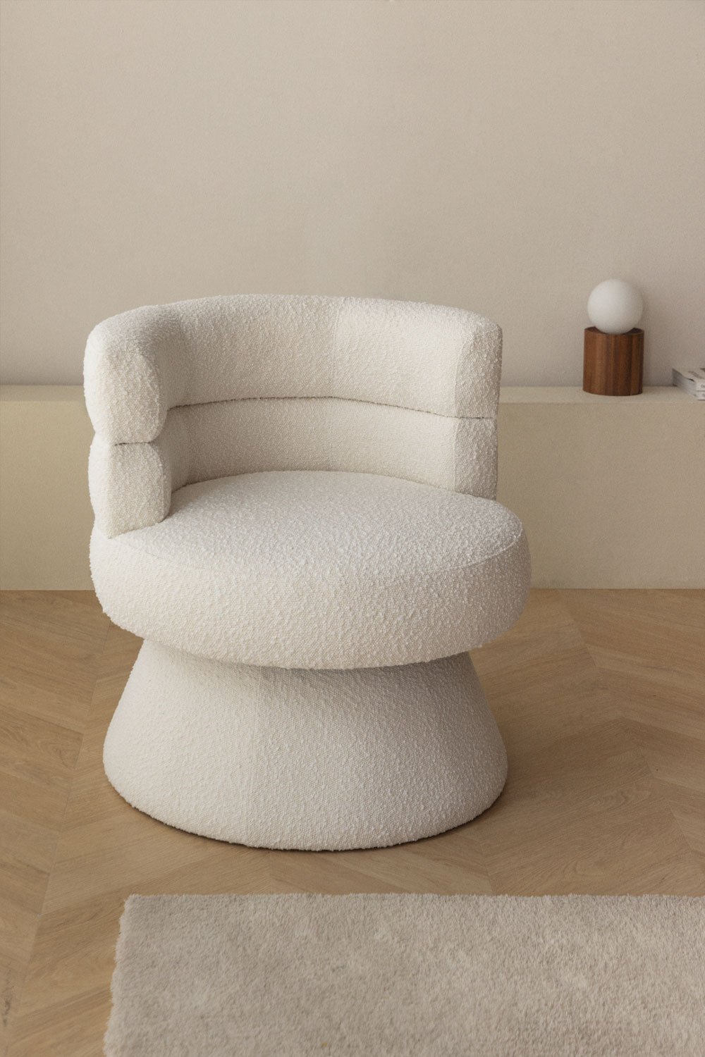 Armchair in bouclé fabric Protea, gallery image 1