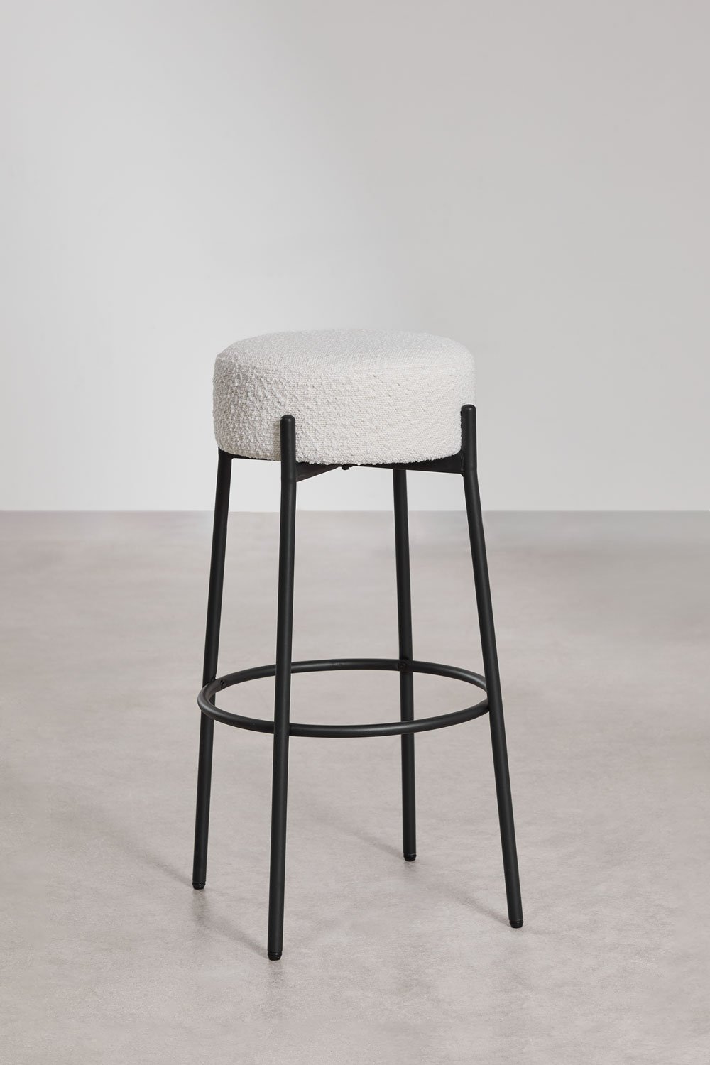 Anisa high stool in bouclé fabric, gallery image 1