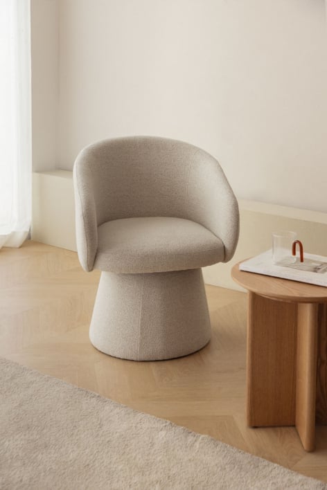 Flavian upholstered swivel armchair