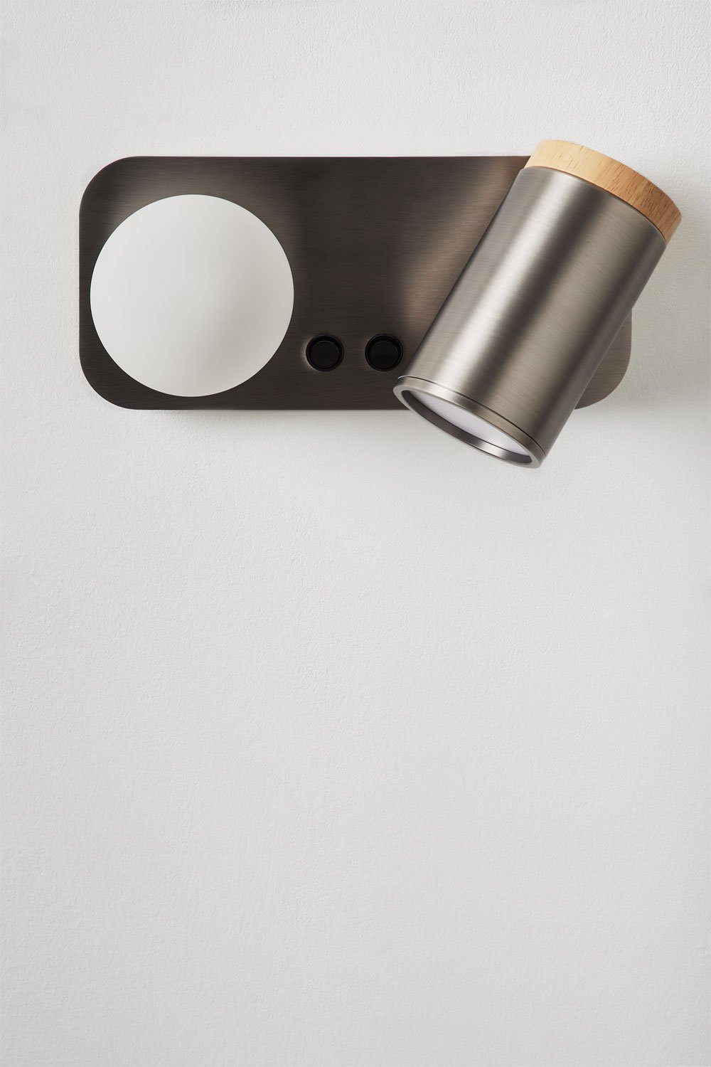 Amaranto iron wall sconce with 2 directional light points, gallery image 3