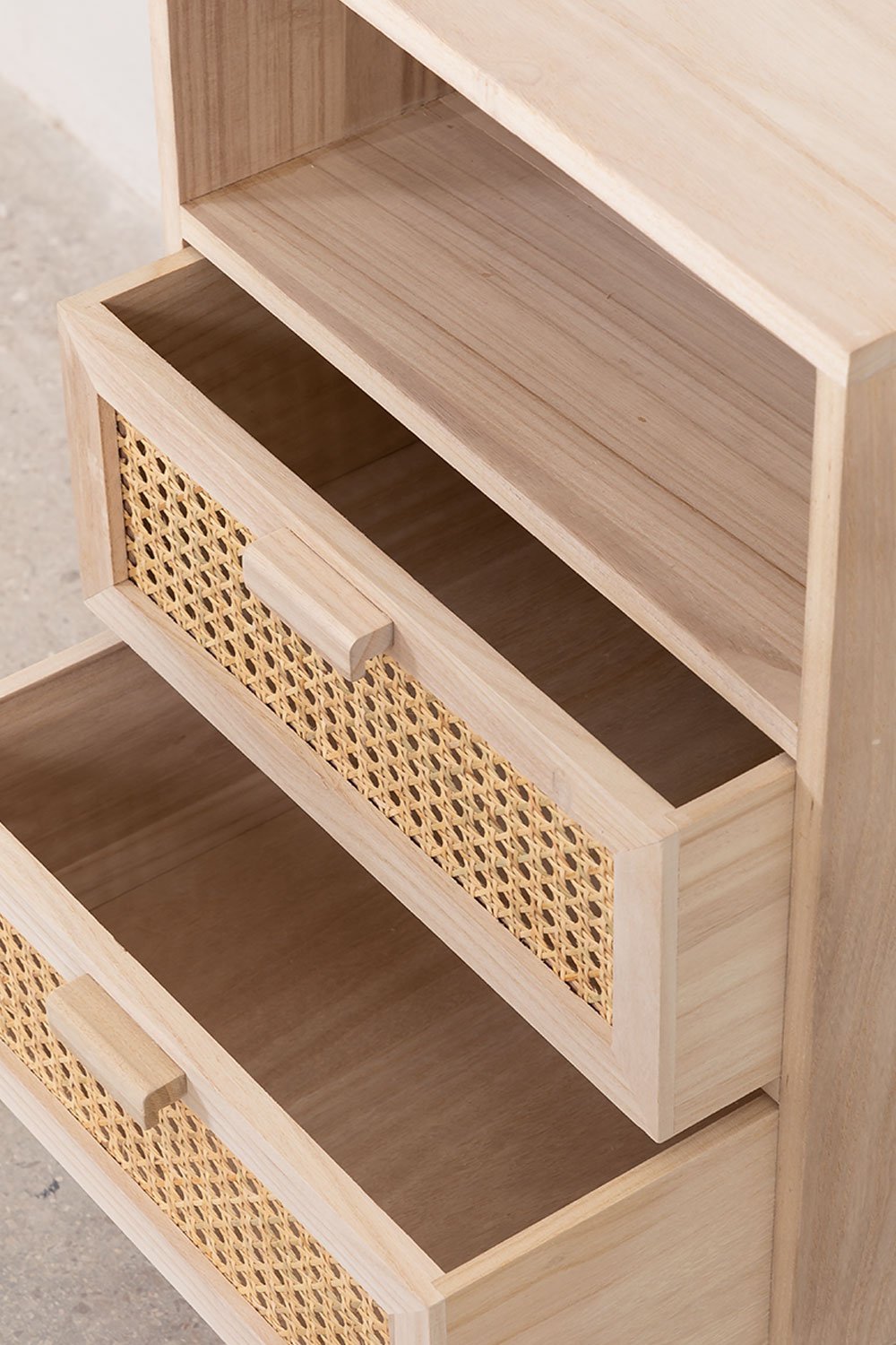 Pack of 2 Ralik wooden bedside tables with storage, gallery image 4