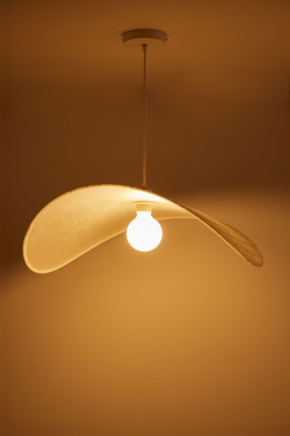 Bastil linen ceiling lamp, gallery image 3
