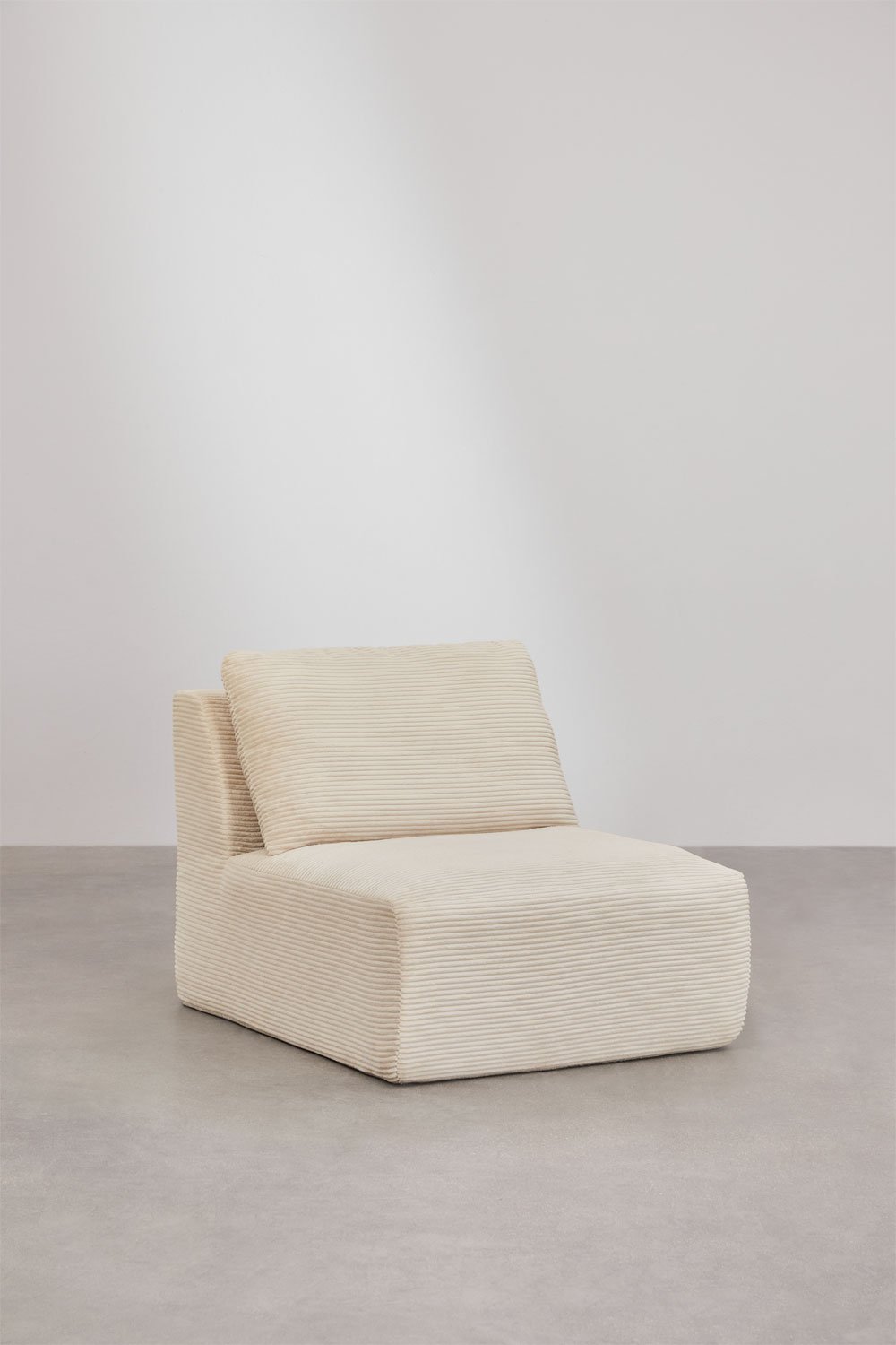 Vacuum-packed corduroy armchair Temple, gallery image 1