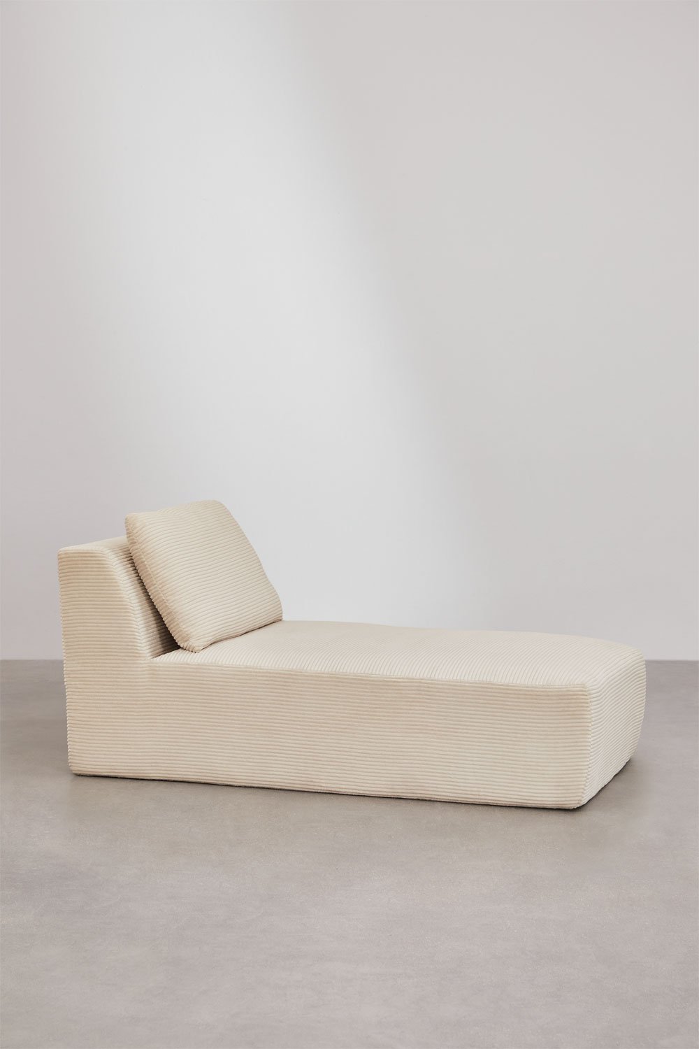 Vacuum-packed corduroy chaise longue armchair Temple, gallery image 6