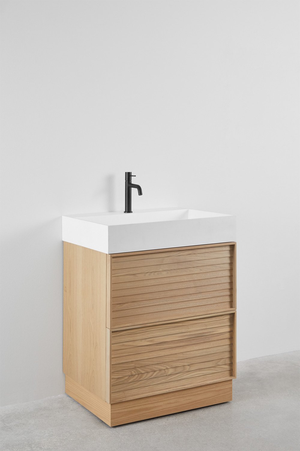 Jolene wooden bathroom furniture set with integrated sink, gallery image 4