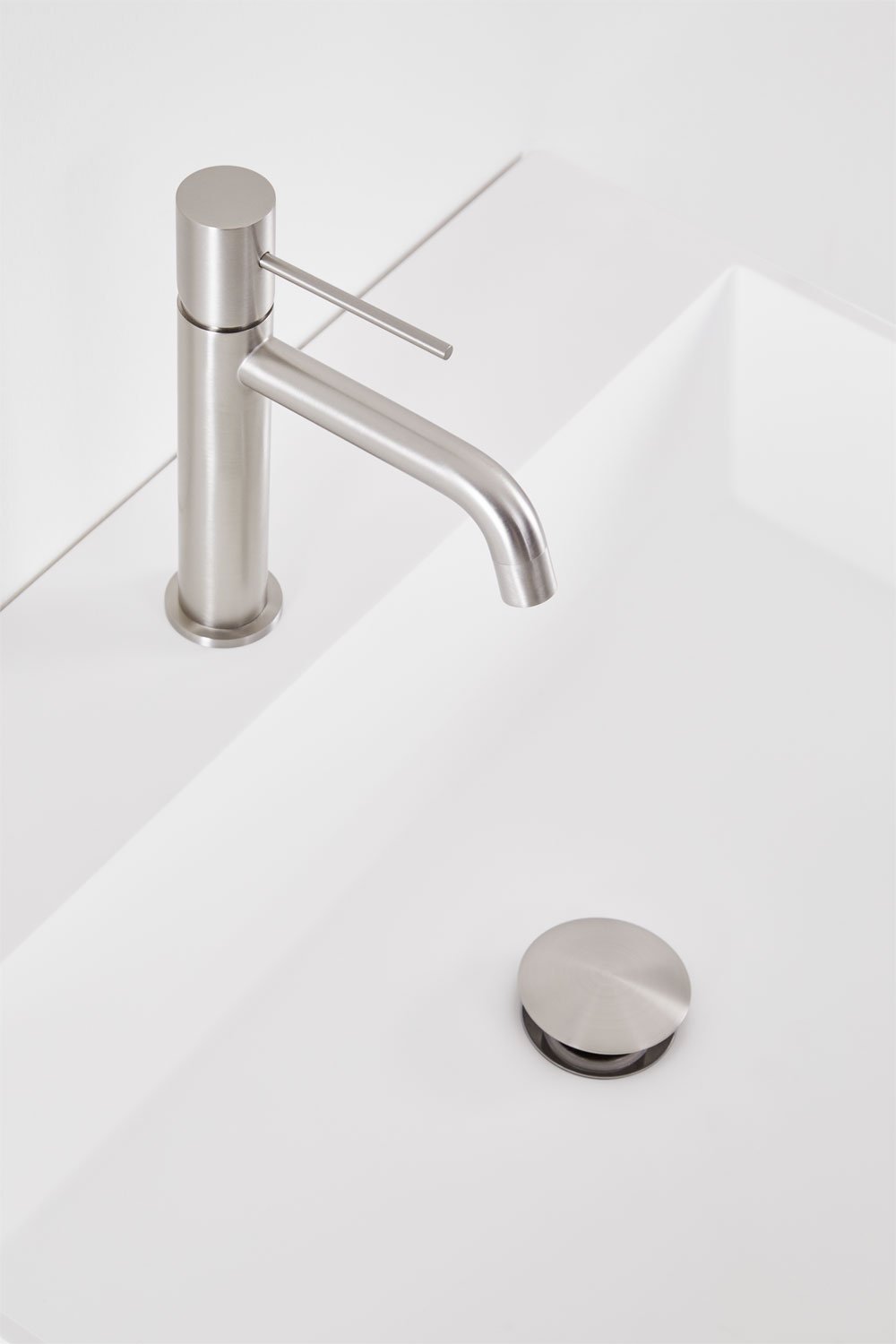 Suspended wooden bathroom furniture set with integrated sink Aldeia, gallery image 4