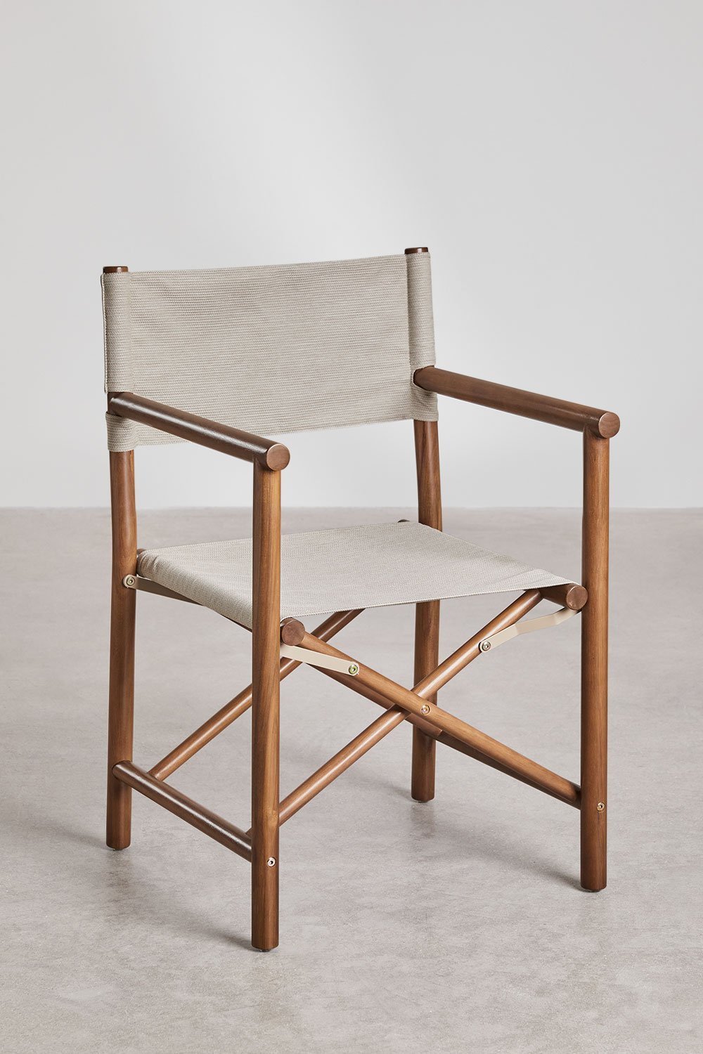 Olivia folding director's chair in acacia wood, gallery image 3