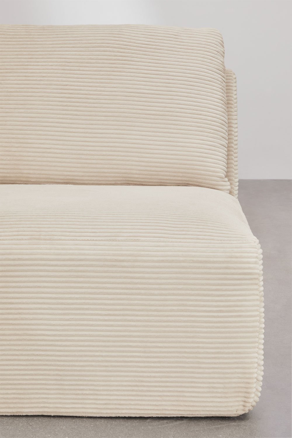 Vacuum-packed 5-piece right chaise longue modular sofa in velvet Temple, gallery image 6