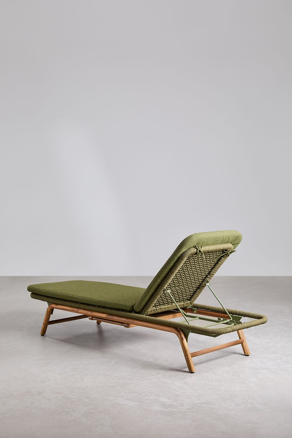 Ikaria acacia wood reclining sun lounger, gallery image 6