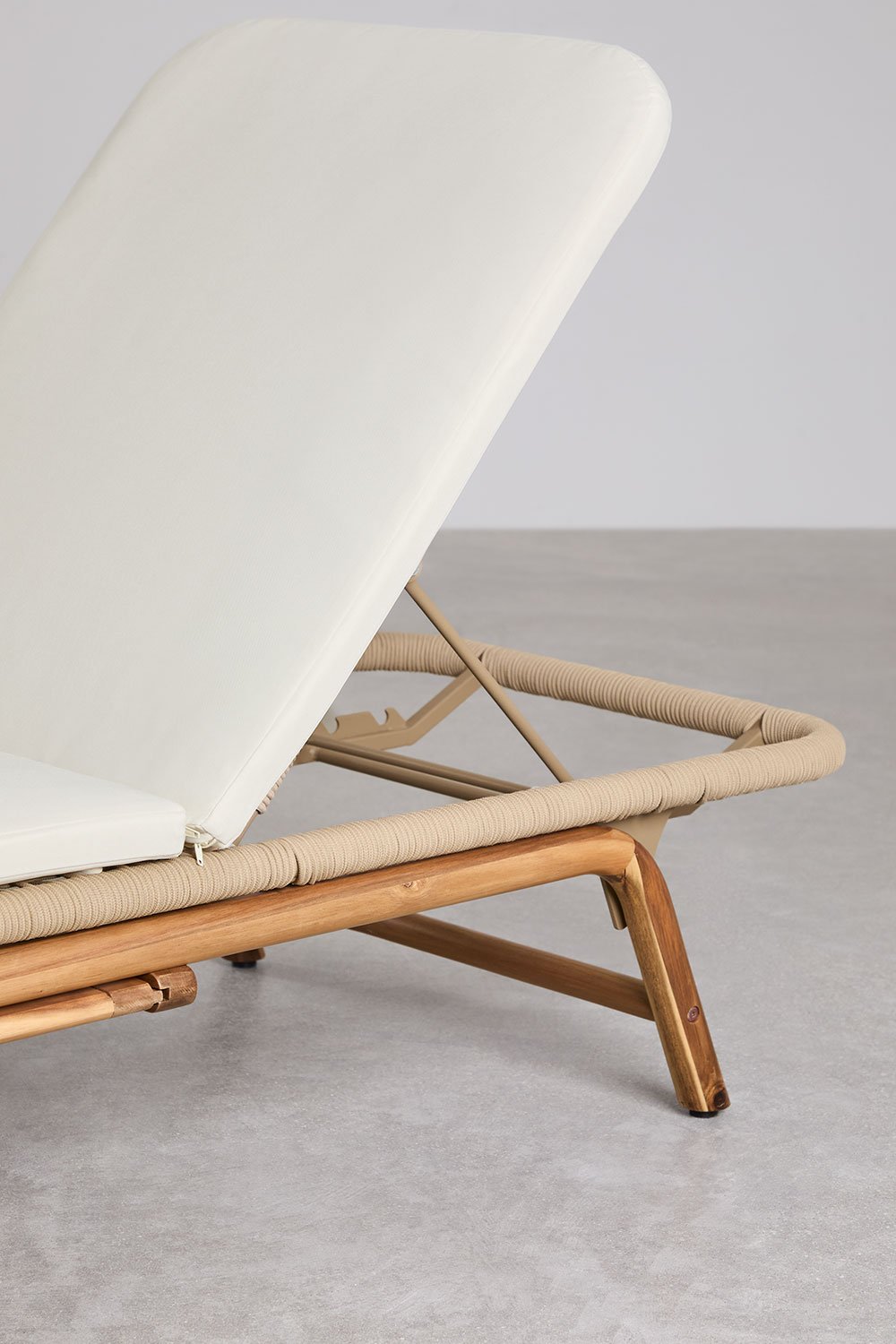 Pack of 2 Ikaria Acacia Wood Reclining Loungers, gallery image 9