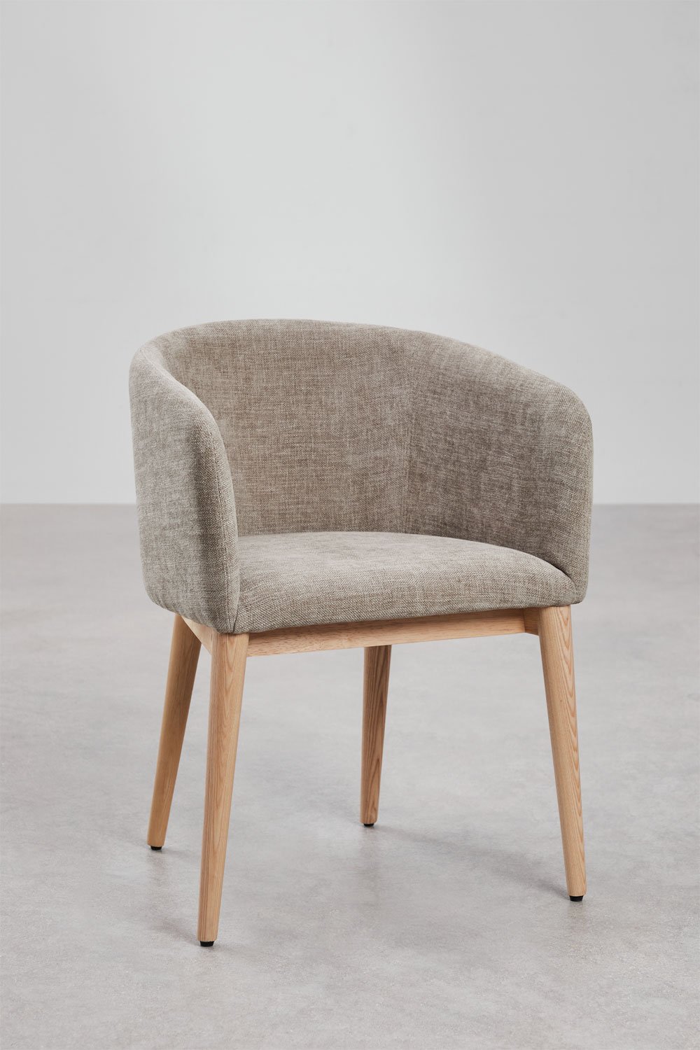 Bunia upholstered dining chair with armrests, gallery image 3