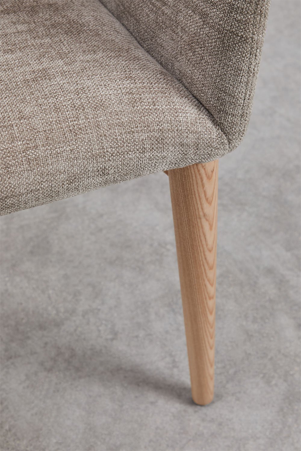 Bunia upholstered dining chair with armrests, gallery image 7