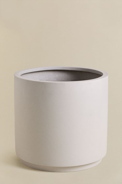 Saturno polystone planter - White