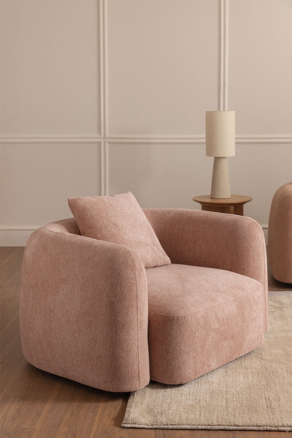 Coco chenille armchair, gallery image 1