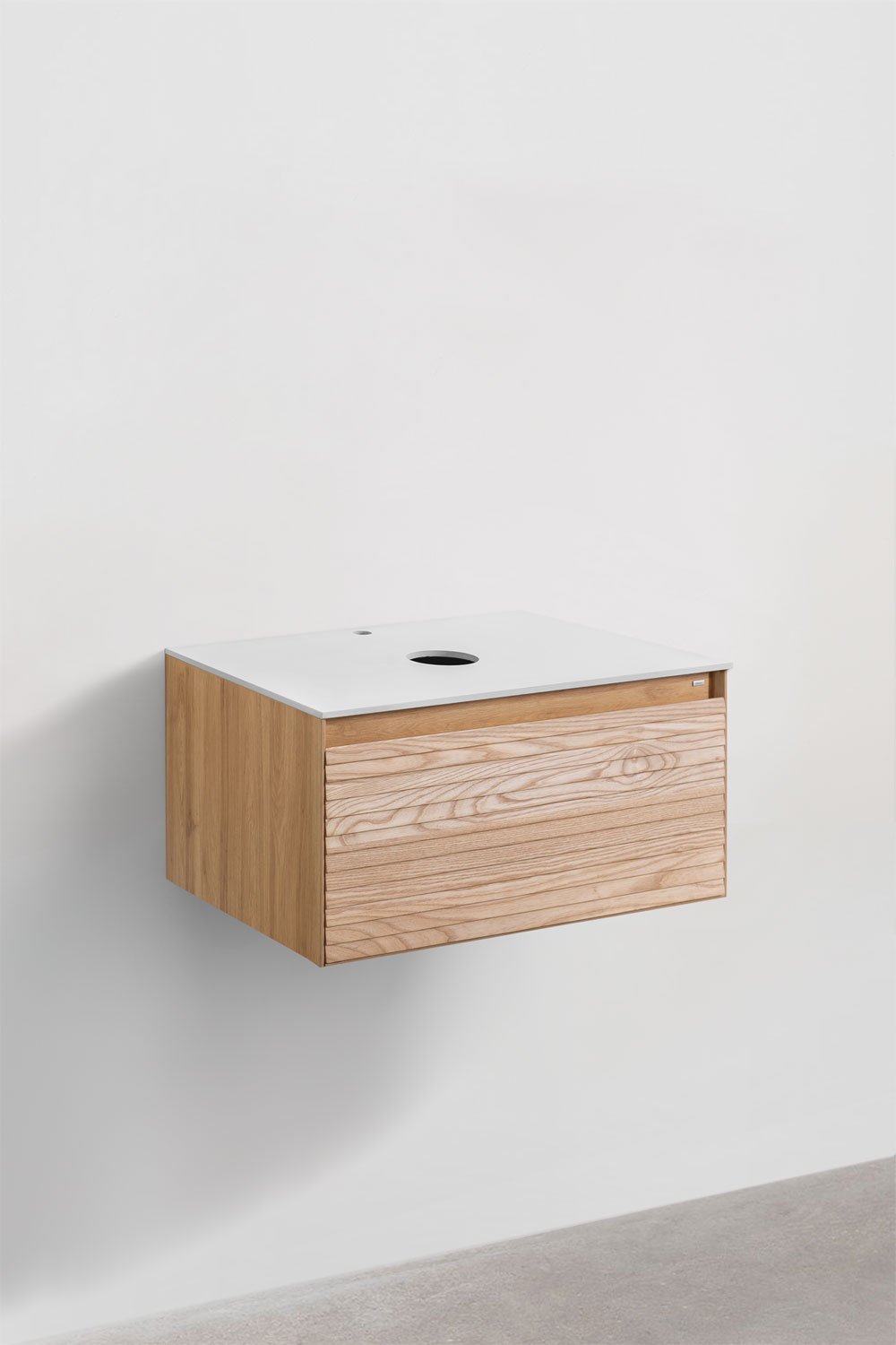 Tedrik ash wood bathroom furniture set, gallery image 3