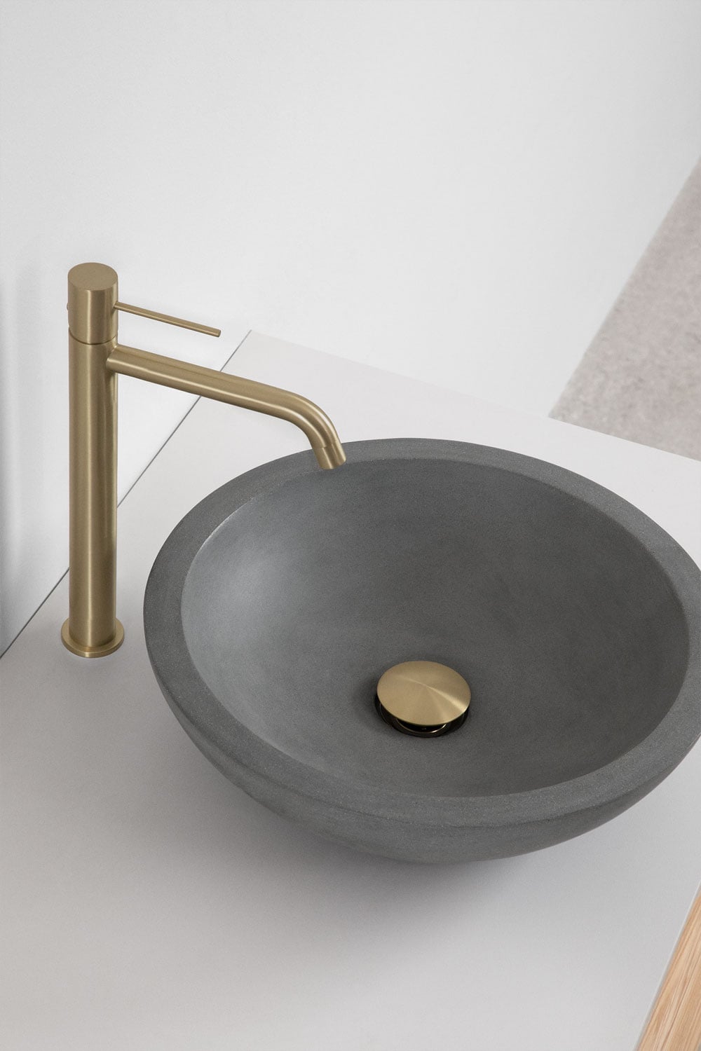 Tedrik suspended bathroom furniture set in ash wood, gallery image 4