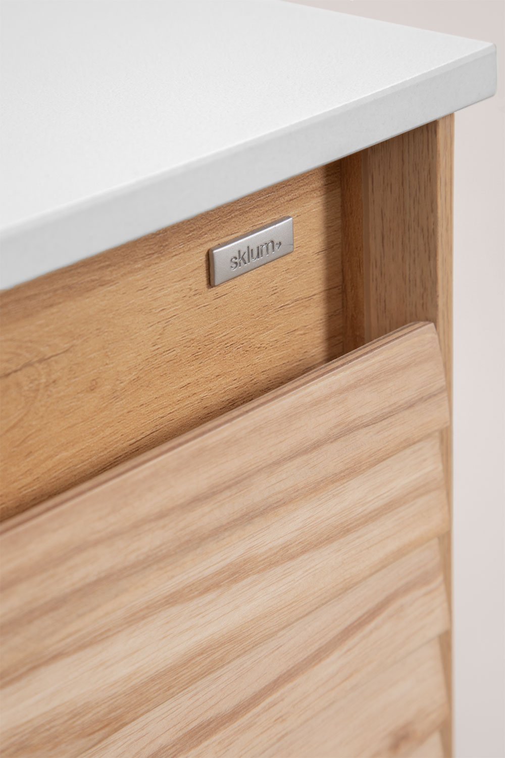 Tedrik ash wood bathroom furniture set, gallery image 6