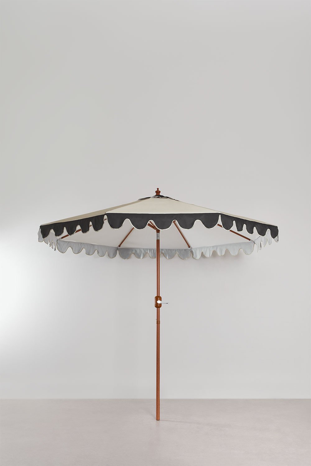 Parasol Ø260 cm in fabric and aluminum Aneli, gallery image 1