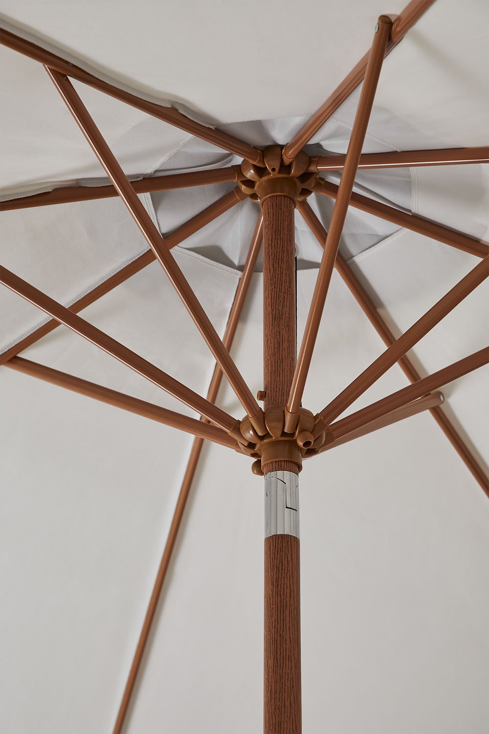Parasol Ø260 cm in fabric and aluminum Aneli, gallery image 6