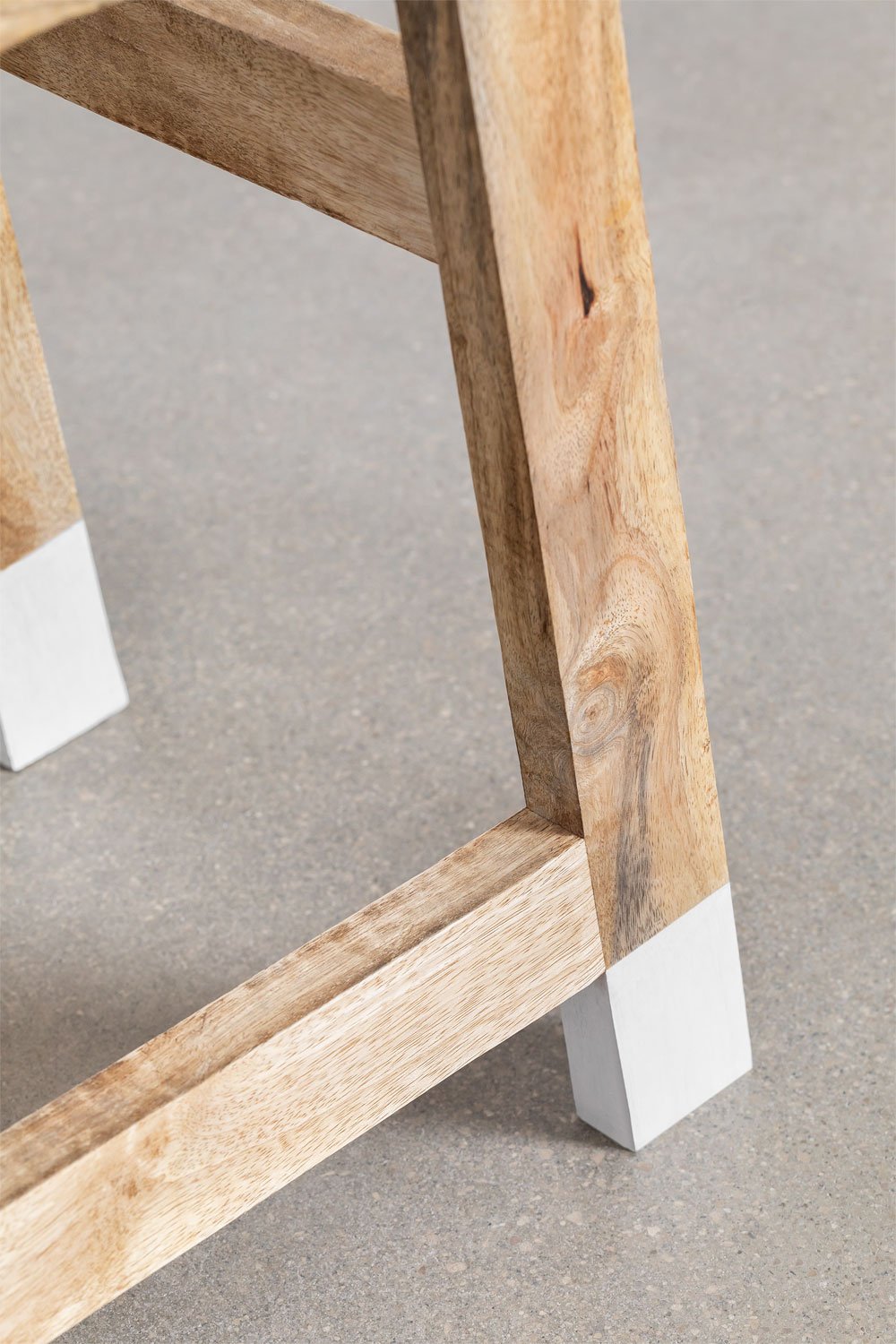 Pack of 2 low stools in Pid mango wood, gallery image 4