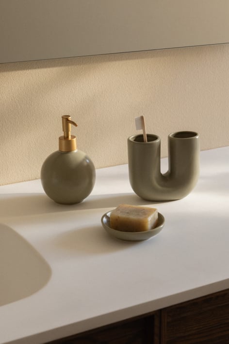 Siviara stoneware bathroom set
