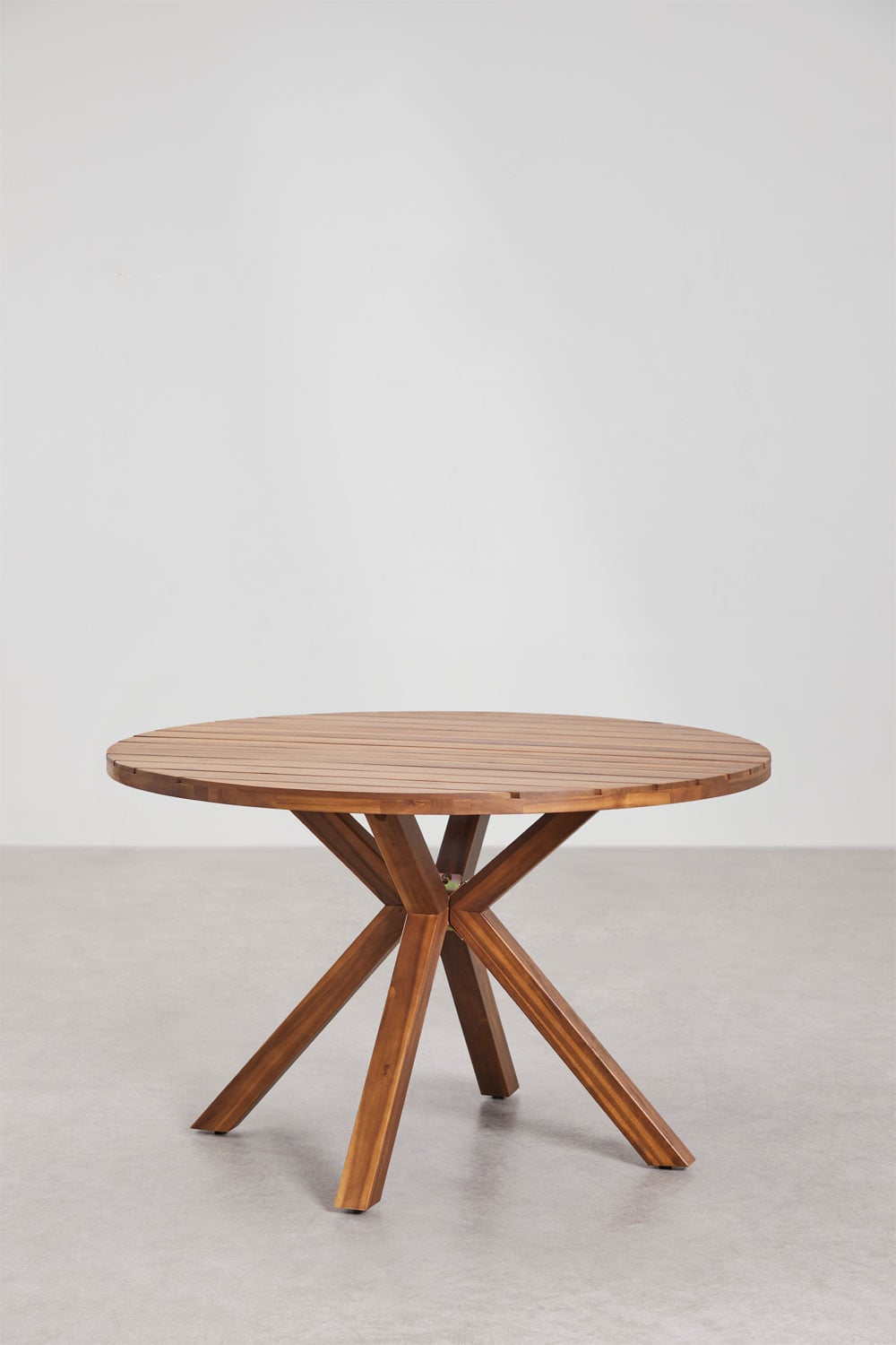 Naele round wooden garden table, gallery image 2
