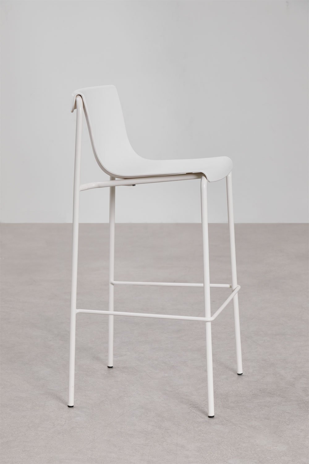 4-Pack garden high stools 75 cm in gardenia white polypropylene Ismene, gallery image 2
