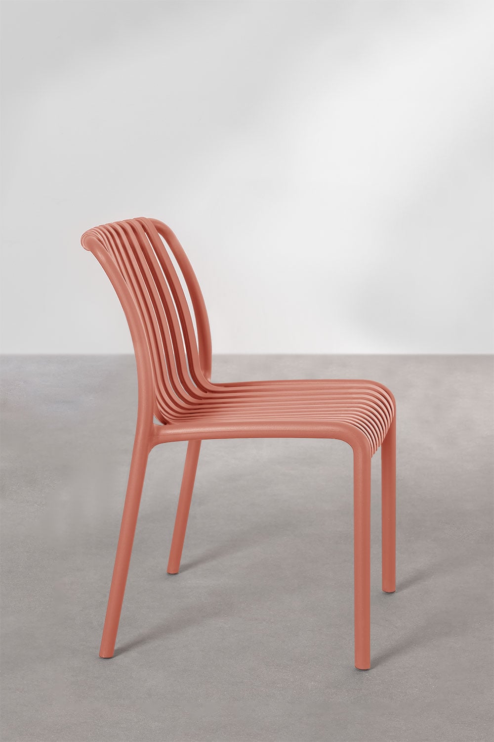 Pack of 4 Wendell polypropylene stackable garden chairs, gallery image 3