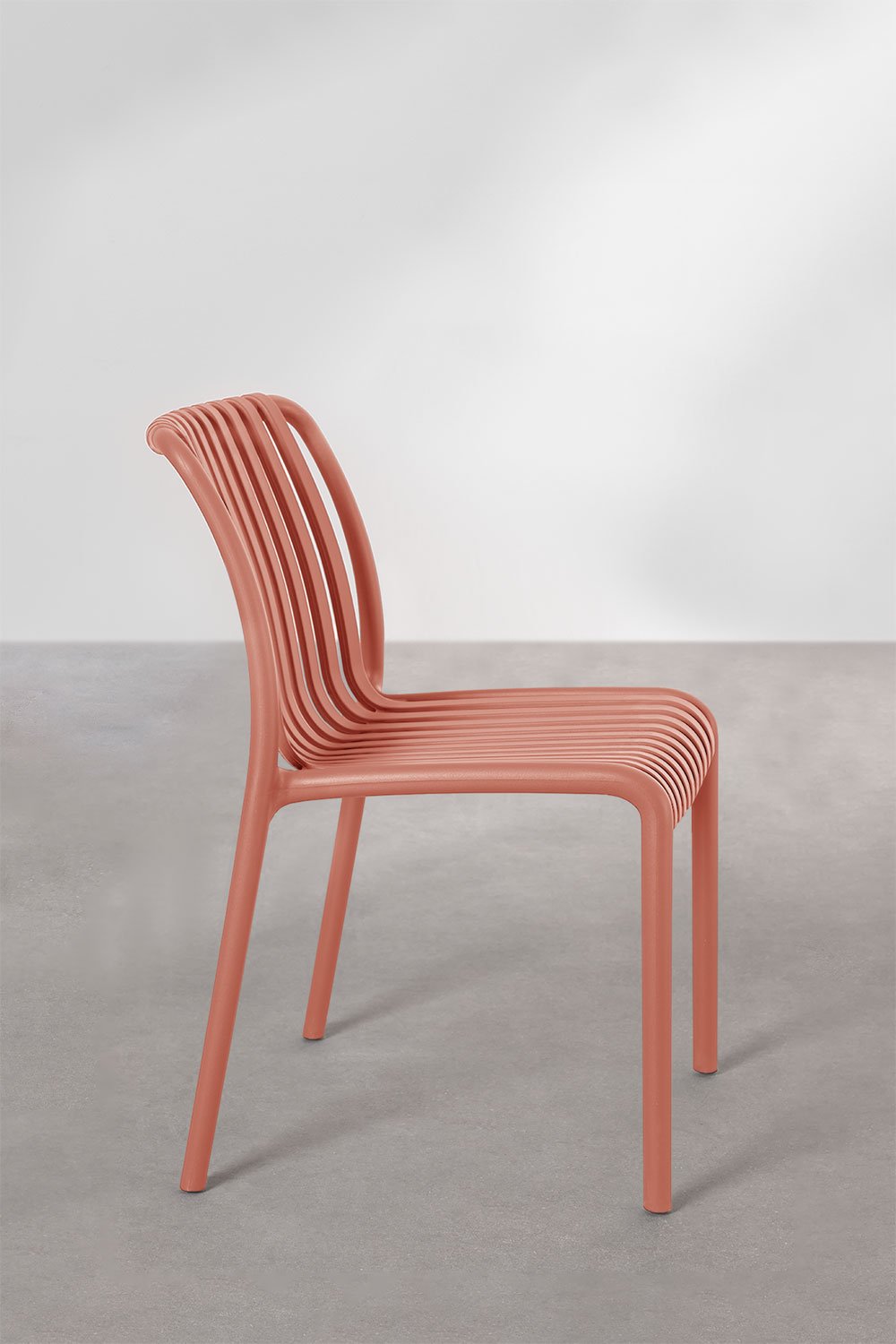 Pack of 2 Wendell polypropylene stackable dining chairs, gallery image 2