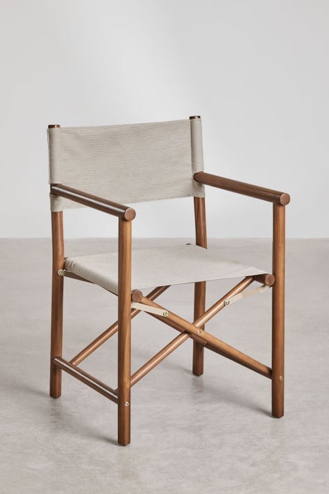 Pack of 2 Olivia folding garden director chairs in acacia wood