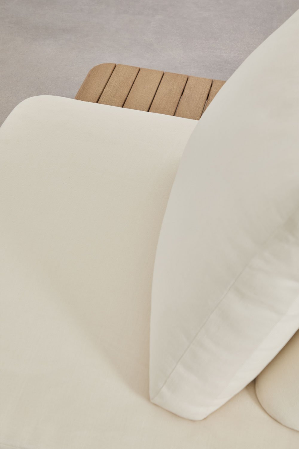 Portet acacia armchair with side table, gallery image 5