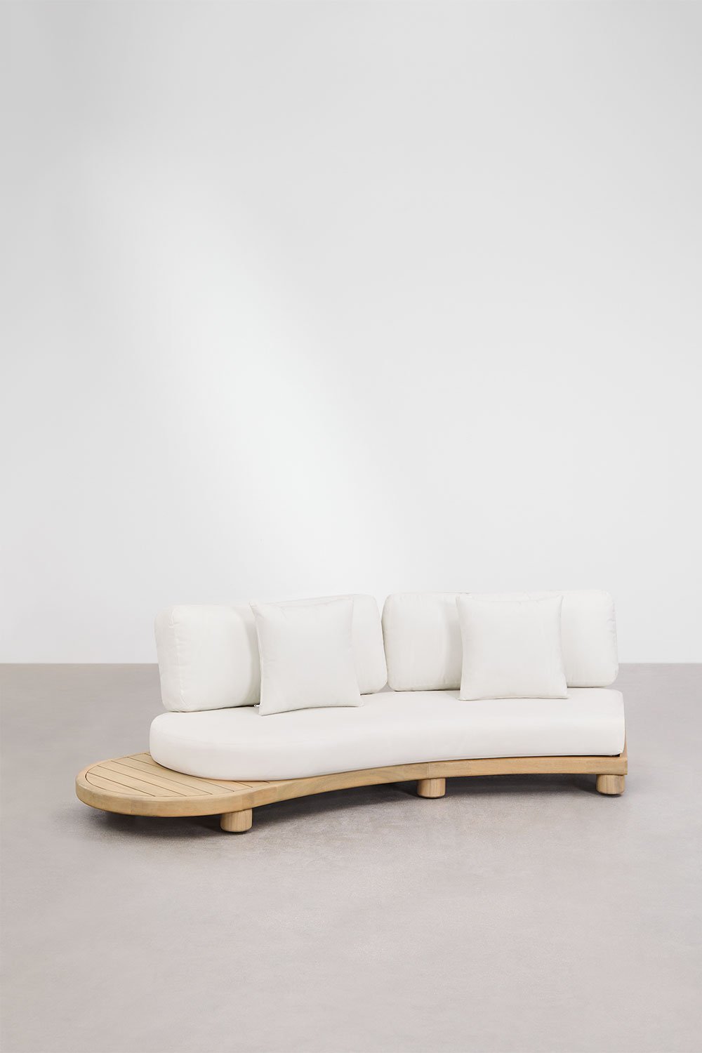 2-seater left sofa in acacia wood Jerome, gallery image 1