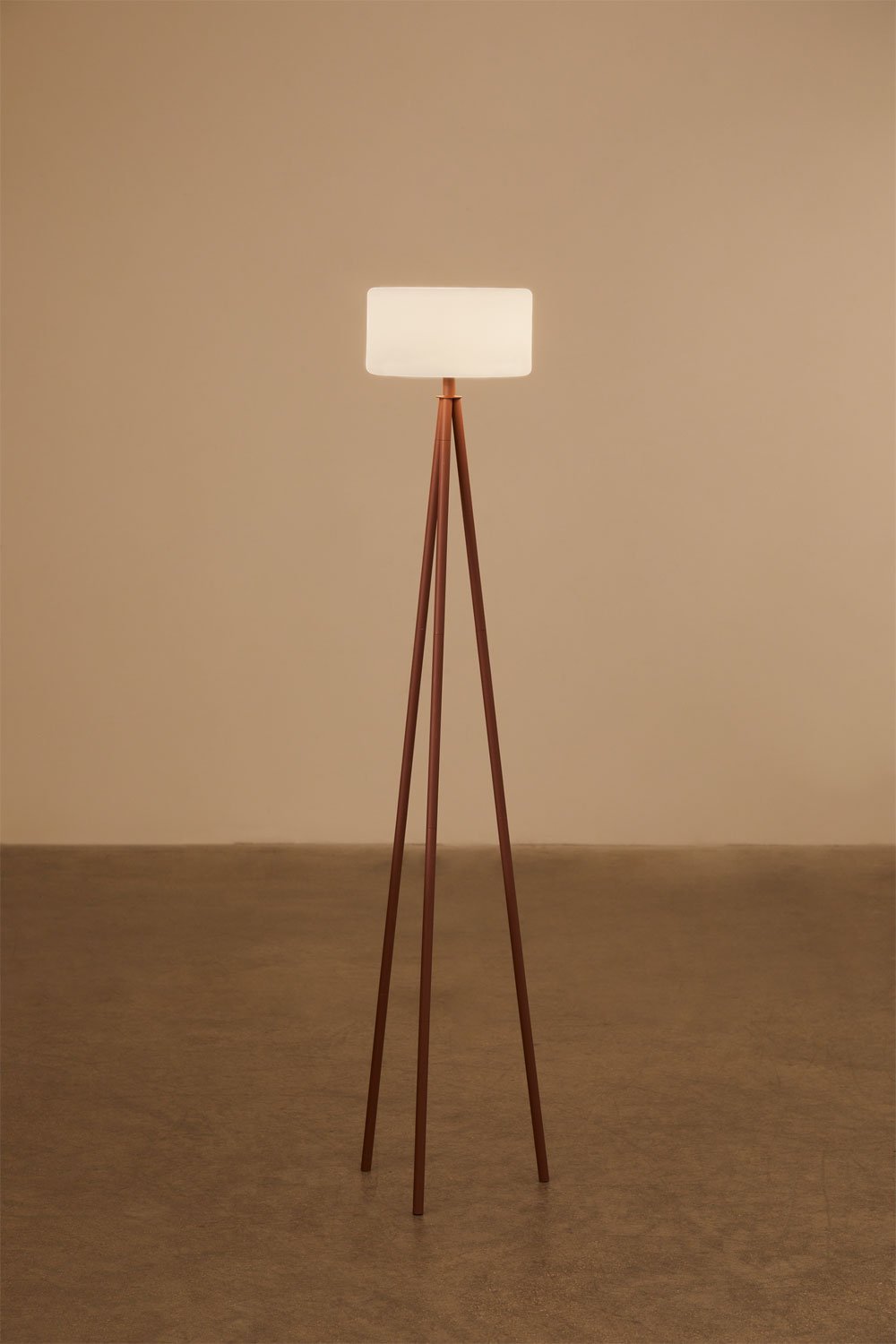 Wireless LED floor lamp in steel Mezina, gallery image 2