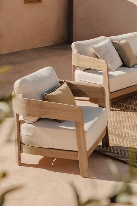 Uleno garden armchair in acacia wood - Marrón Acacia Claro