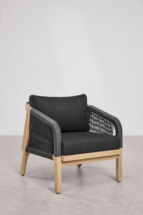 Dubai acacia wood armchair - Grey Graphite