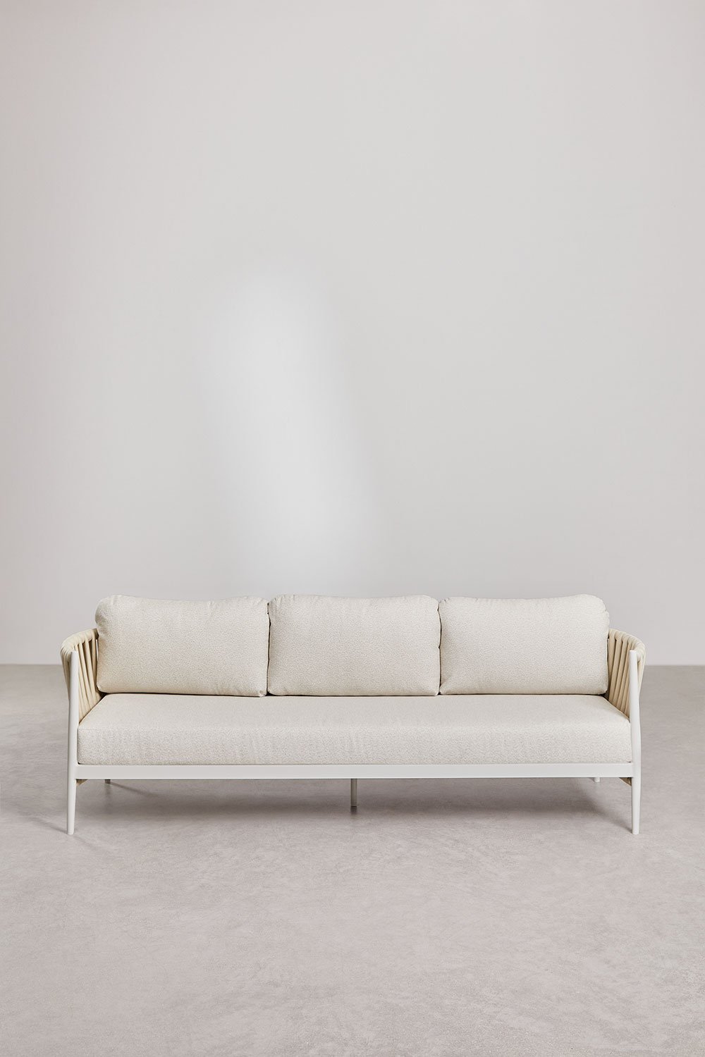 3-seater sofa in aluminium and Sereilen bouclé fabric, gallery image 7