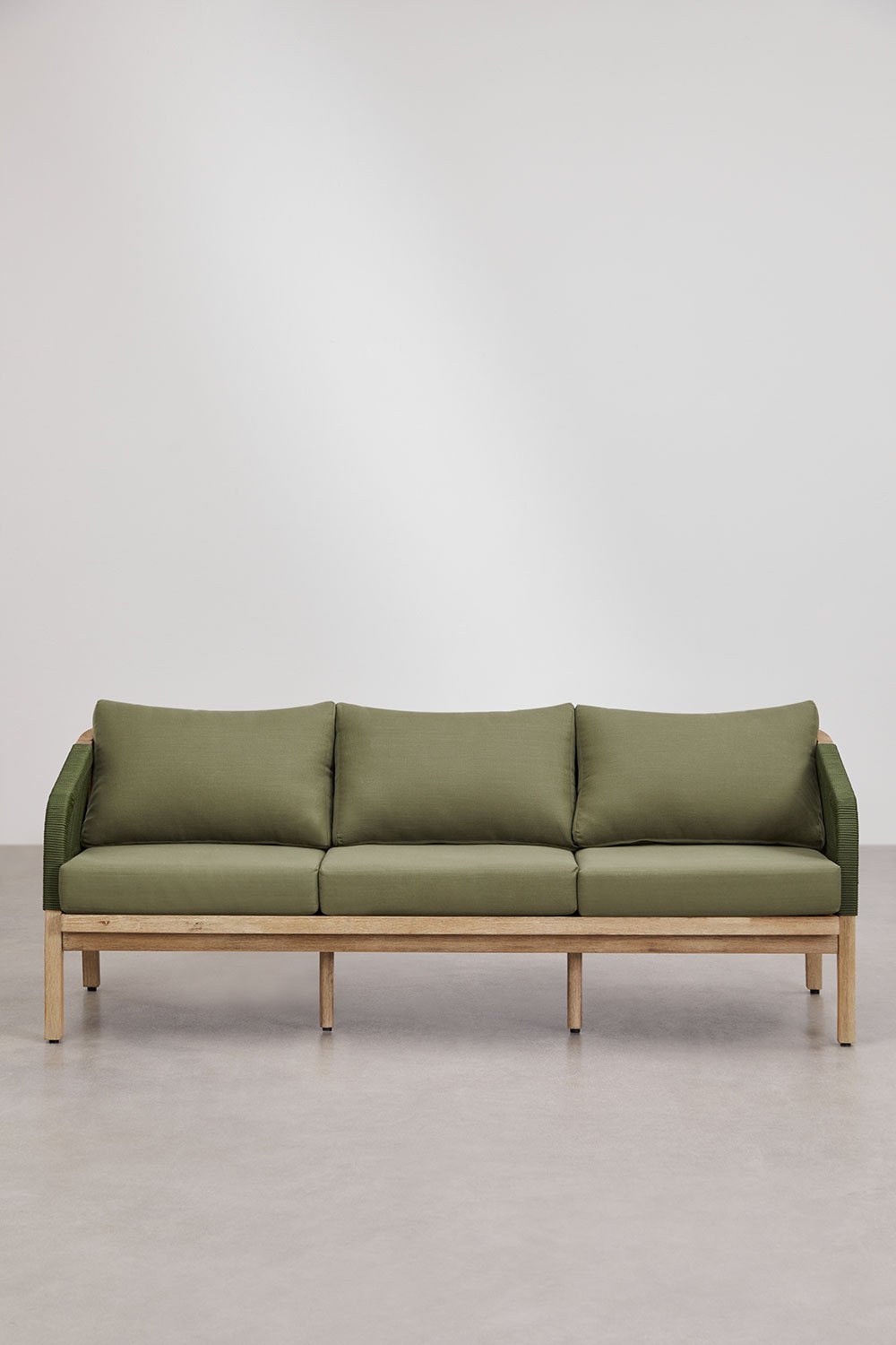 3-seater garden sofa in acacia wood Dubai, gallery image 6