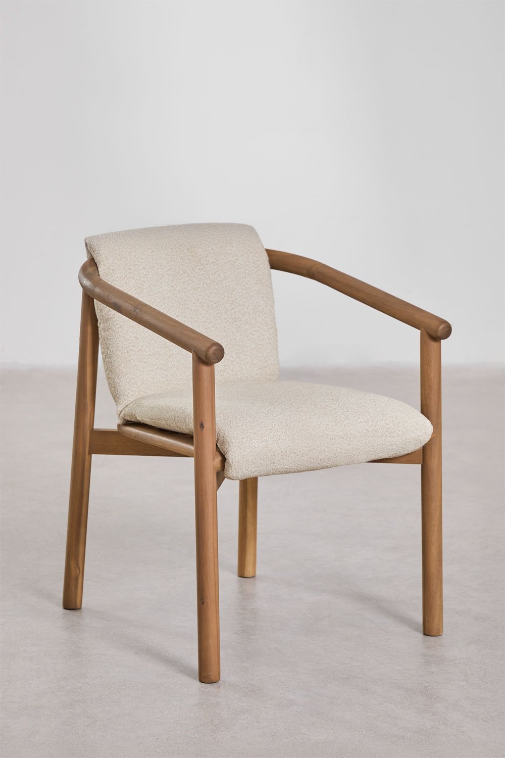 Elmina garden chair with armrests in acacia wood, gallery image 1