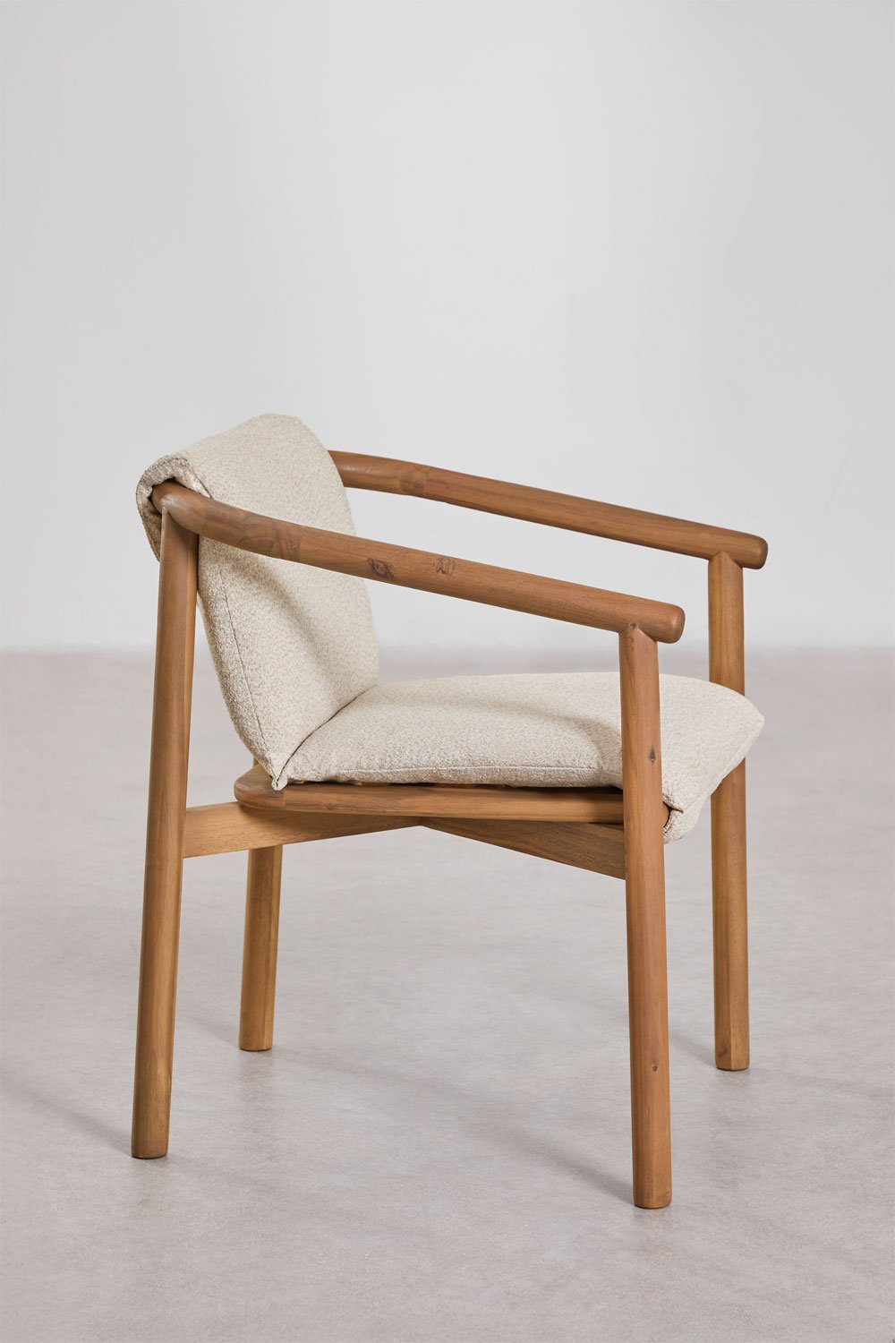 Elmina garden chair with armrests in acacia wood, gallery image 2