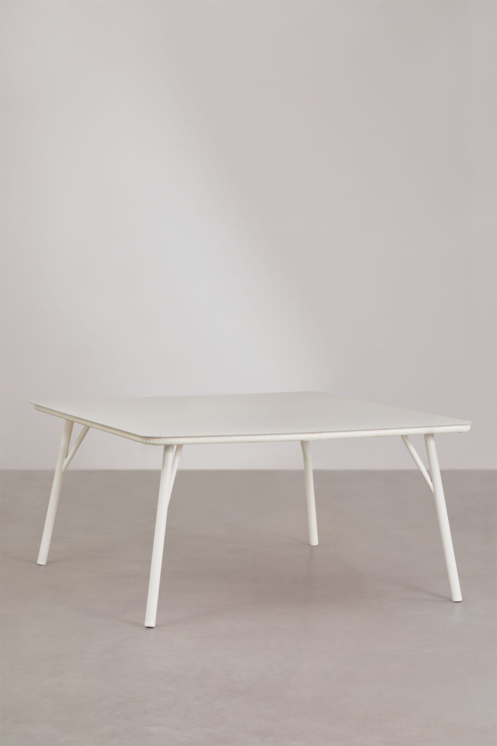 Square garden table in glass and aluminium 150x150 cm Sophie, gallery image 1