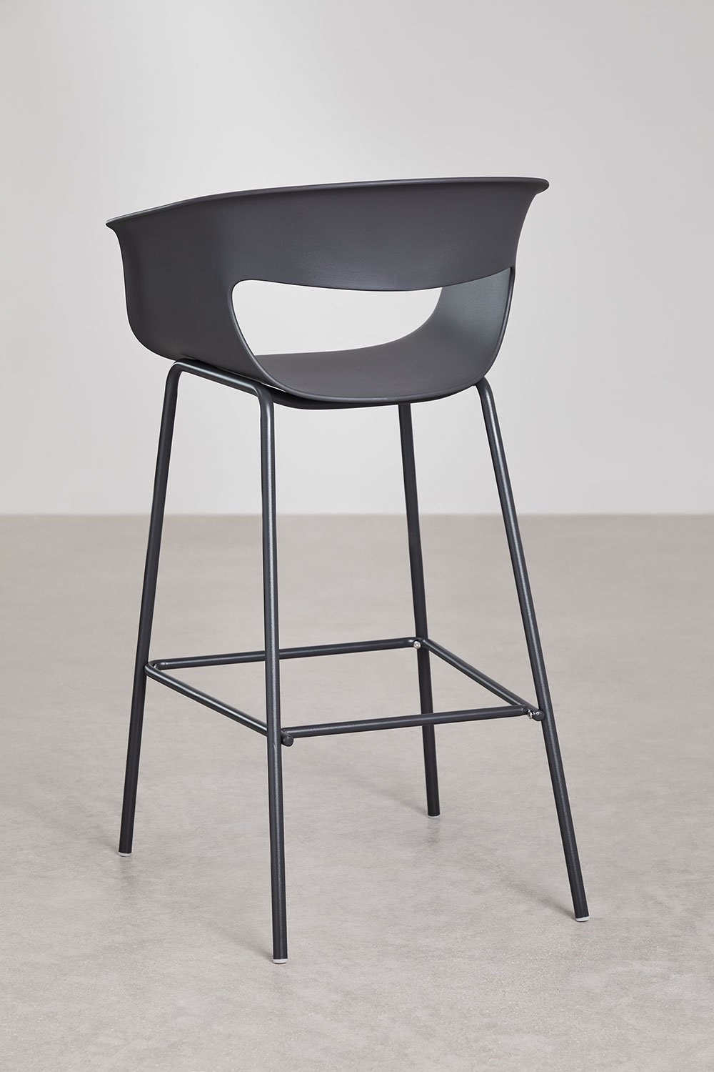 Pack of 2 high stools in polypropylene and steel Alanys, gallery image 4