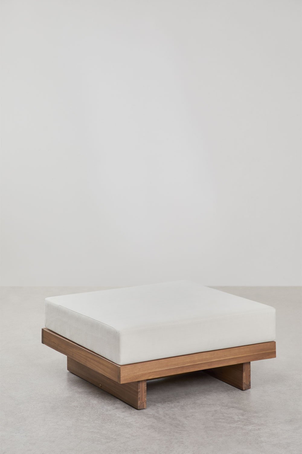 Dailin Acacia Wood Ottoman, gallery image 1