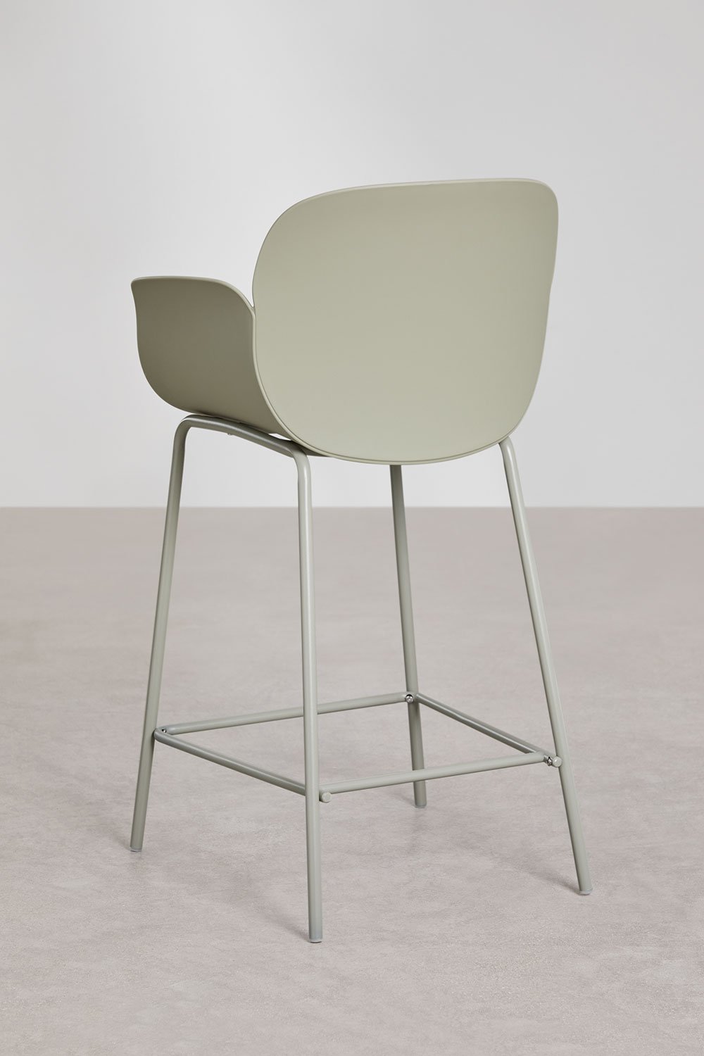 Pack of 2 high stools in polypropylene and steel Lynette, gallery image 5