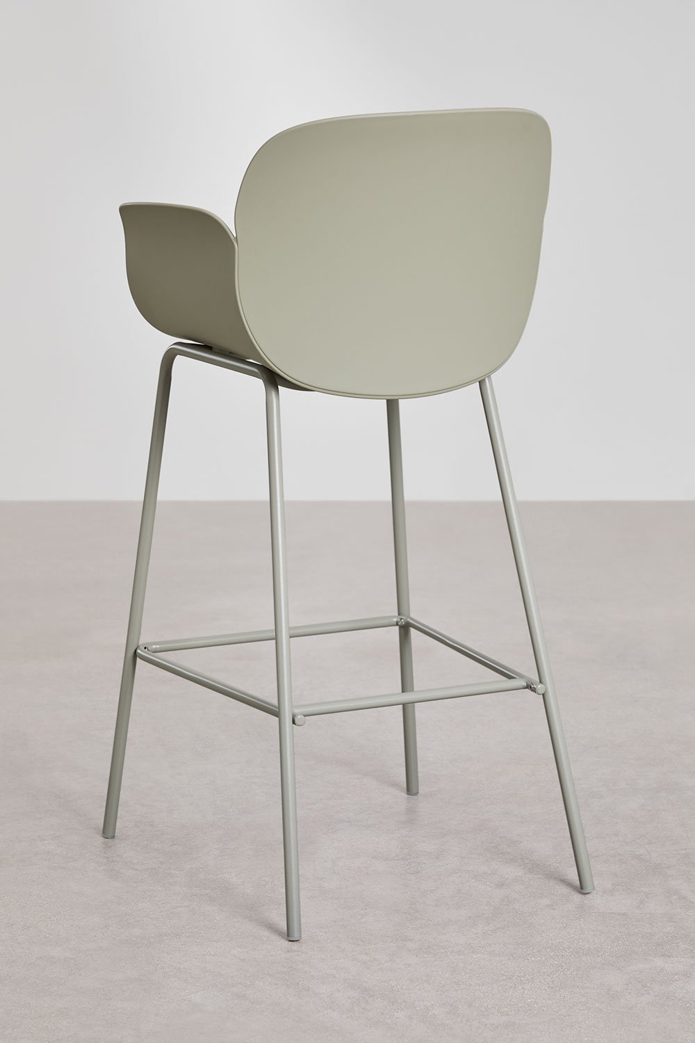 Pack of 2 high stools in polypropylene and steel Lynette, gallery image 5