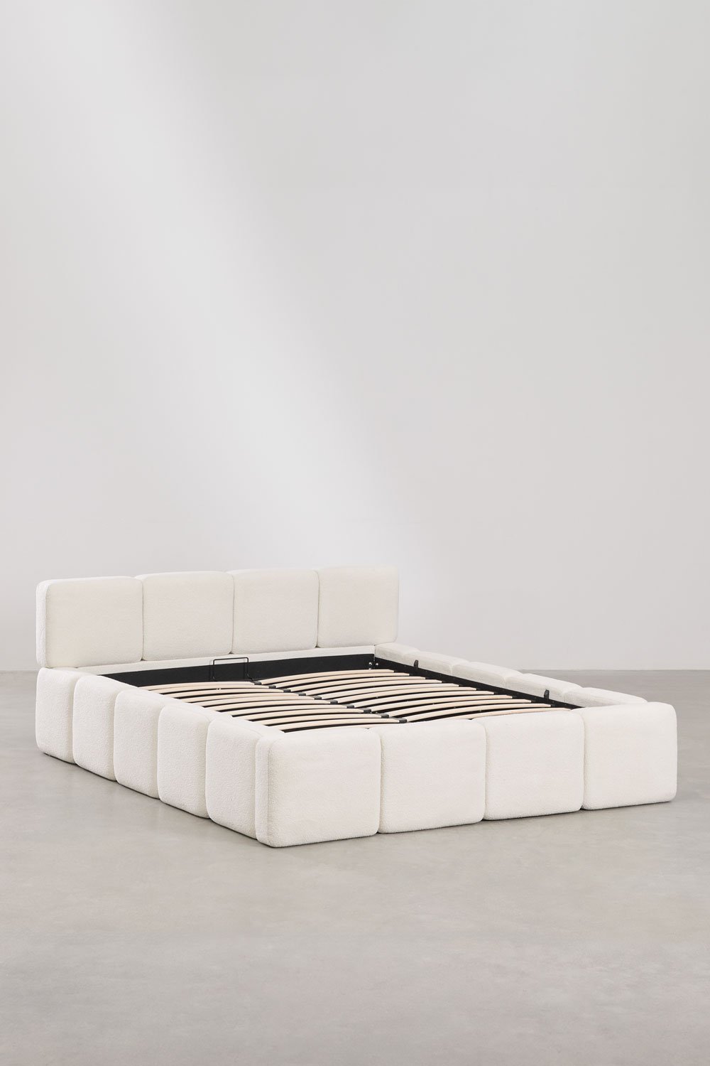 Bed with folding sofa in looped fabric Jolcem , gallery image 1